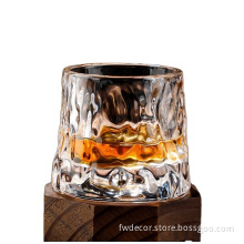 Rolling base Whiskey Rock glass tumbler 3 pieces